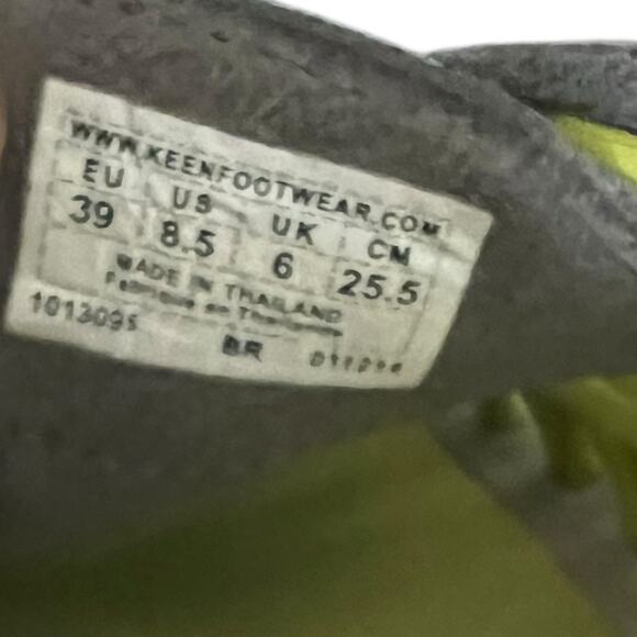 KEEN Sandals Women Size 8.5 Uneek Sport Sandals Gargoyle-Bright Chartreuse - Picture 6 of 6